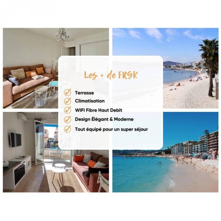FRGK 'Wilson Palace' AC WIFI FIBRE Terrasse 5min des Plages - Studio avec Balcon - 6