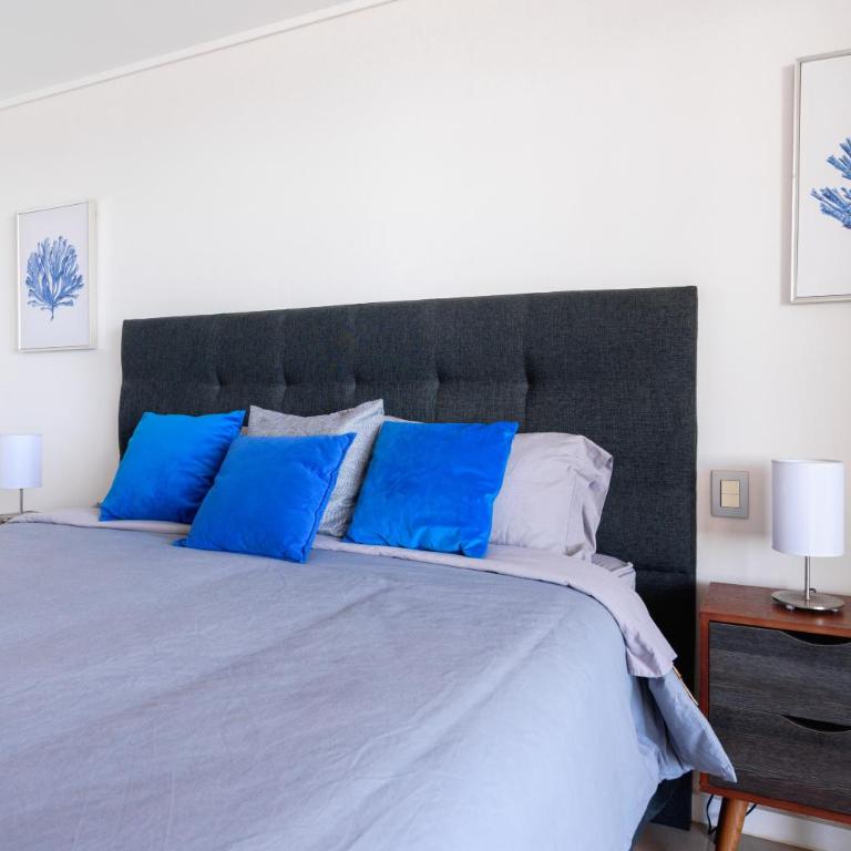 Primera línea con vista al mar y Estacionamiento en Concon - Apartamento de 2 dormitorios con balcón y vistas al mar - 7