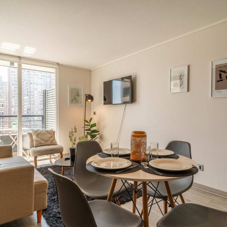 HOM I ModernoDepto Santiago Centro CálidoConectado - Apartamento - 33