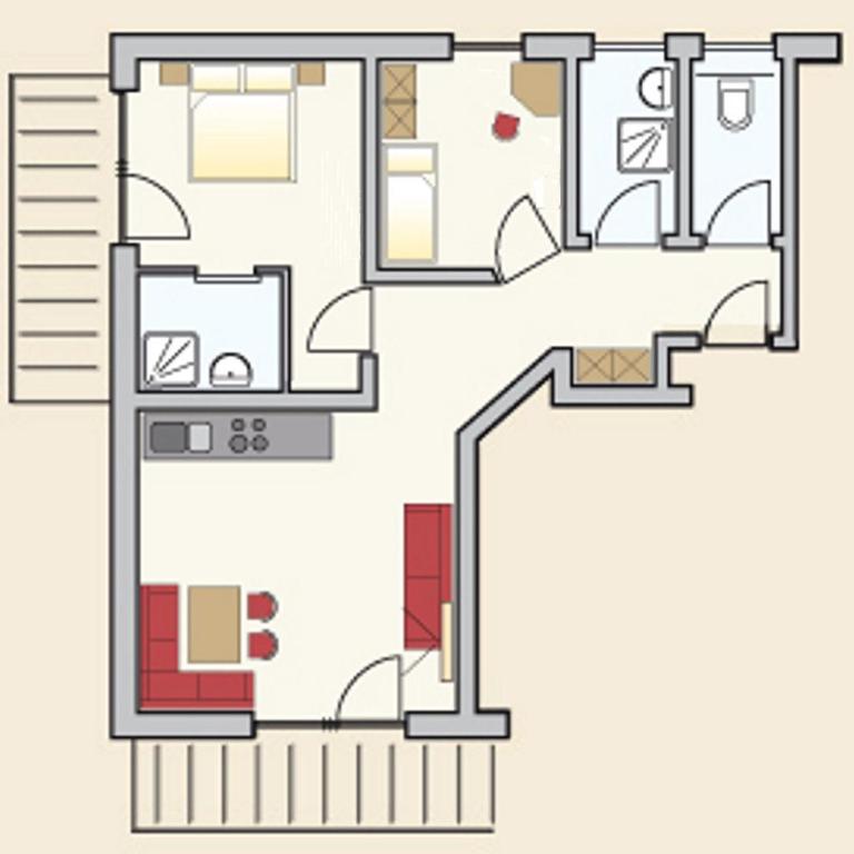 Appartments-Hutter - Apartment mit 2 Schlafzimmern - 21