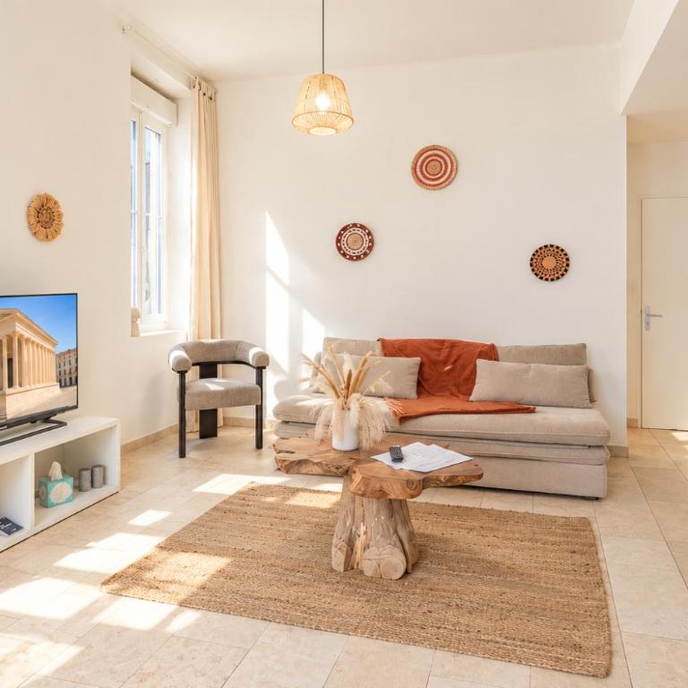 La Nîmoise T2 avec climatisation et Netflix Nîmes centre - Appartement - Rez-de-Chaussée - 1