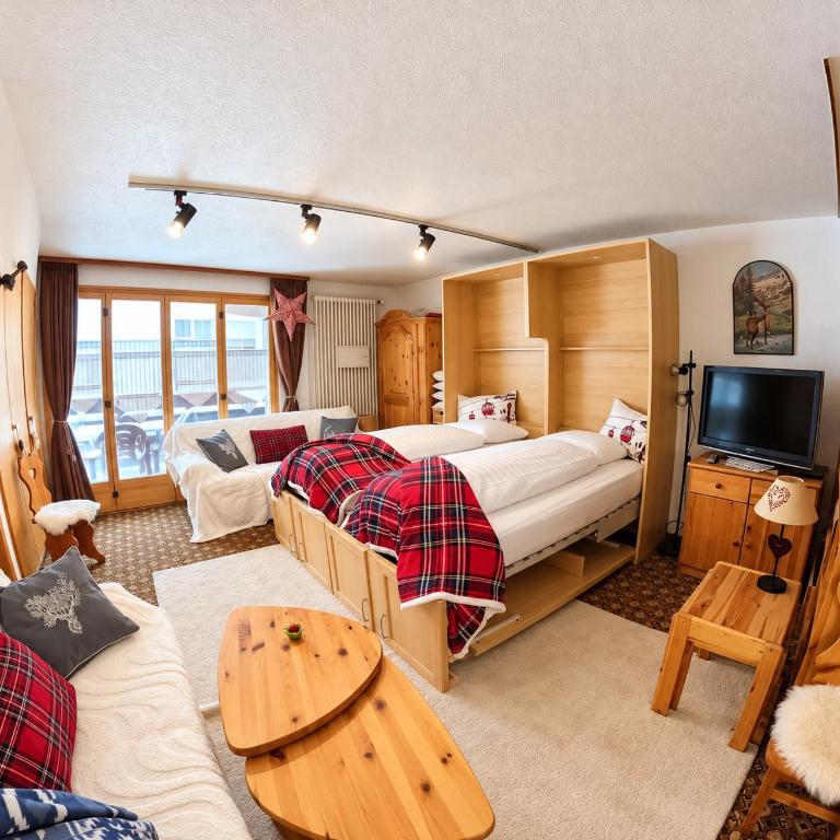 Residenz Albina Leukerbad - Apartment mit 1 Schlafzimmer und Balkon - 12