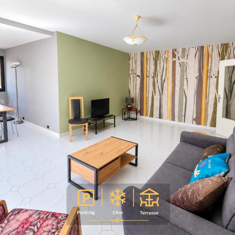 CLIM - 1 ch 1 sdb - Terrasse & Parking privé - Apartamento de 1 dormitorio - 1