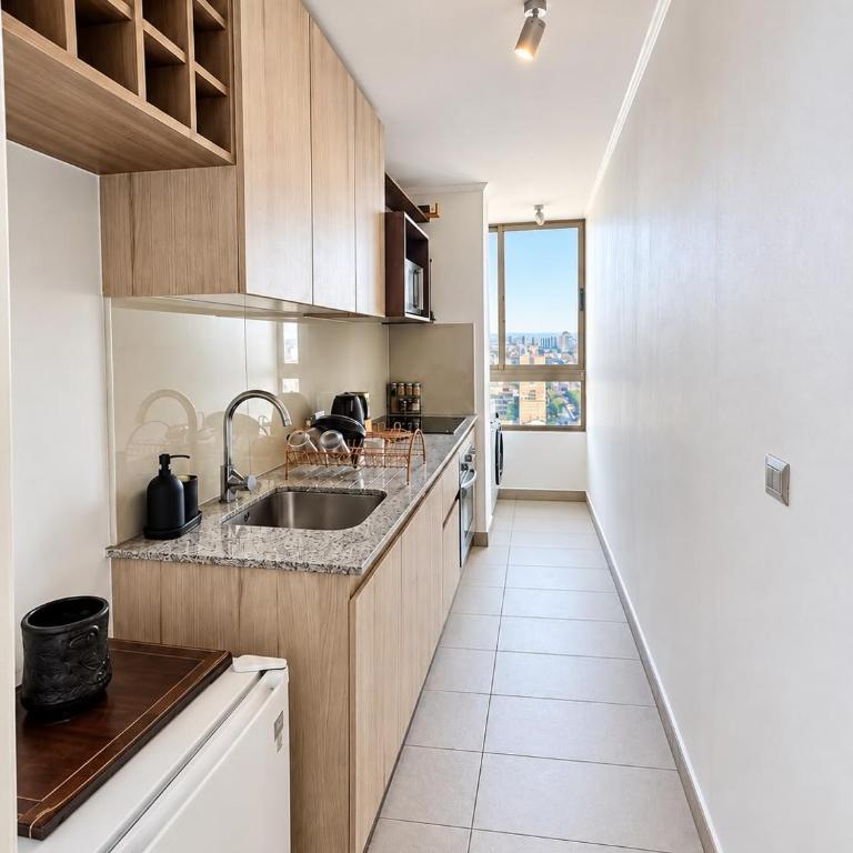 Departamento Luminoso cerca del Metro en Santiago Centro - One-Bedroom Apartment - 5