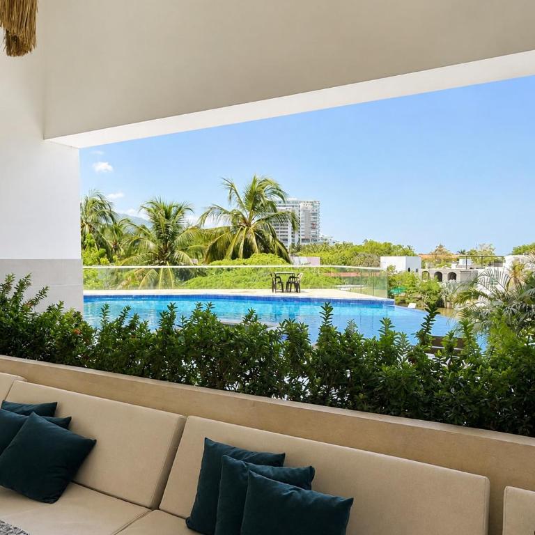 Vista al mar, acceso directo a playa y piscina - Apartamento de 1 dormitorio - 12