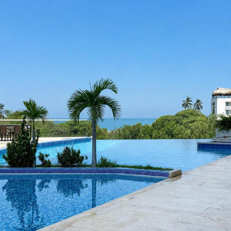 Vista al mar, acceso directo a playa y piscina - Apartamento de 1 dormitorio - 33
