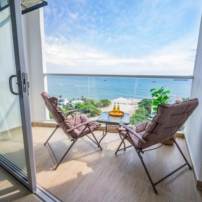 Vista al mar, acceso directo a playa y piscina - Apartamento de 1 dormitorio - 44