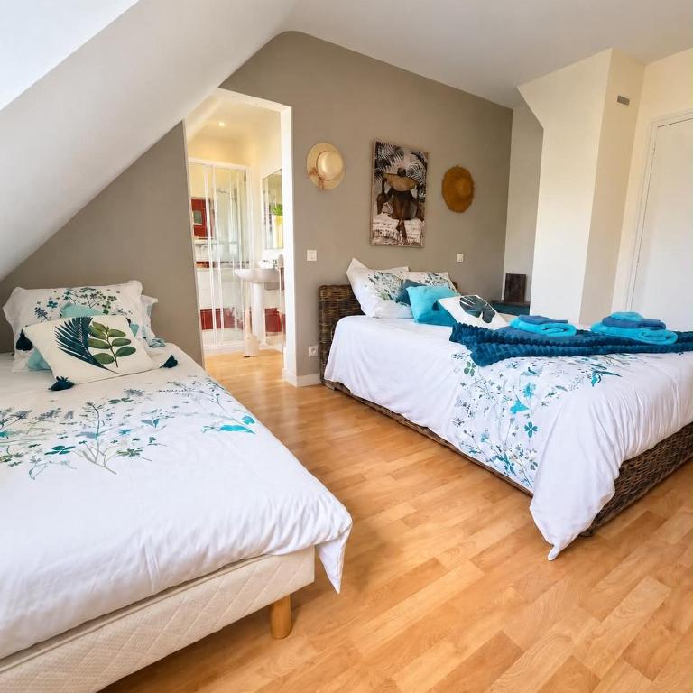 Ty'Sacha- Chambres d'hôtes, aux portes de Pornichet - Chambre Triple avec Salle de Bains Privative - 6