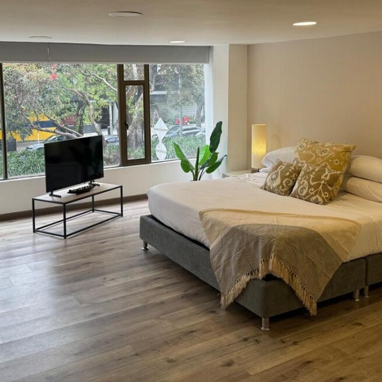 Bright King Studio ,Two blocks from Parque 93 - Estudio Deluxe con cama grande - 13