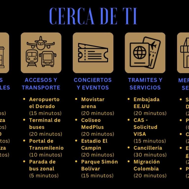 Apartamentos cerca del Aeropuerto El Dorado-15 min - Apartamento de 2 dormitorios - 1