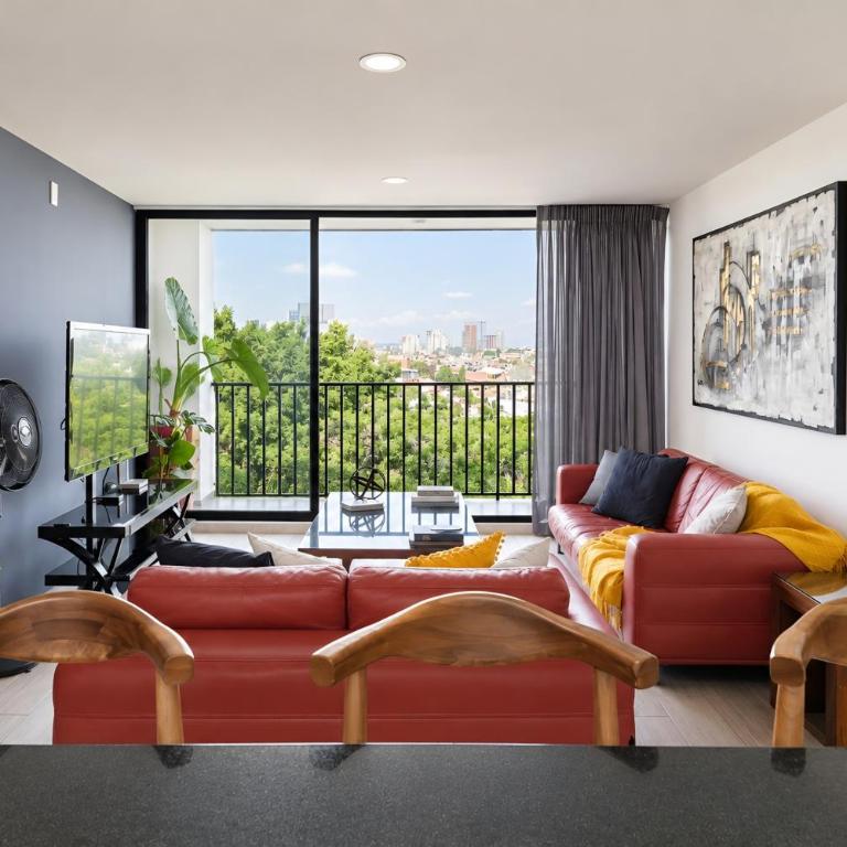 Depa amplio para 7 con balcón y vista, Americana - Apartamento de 2 dormitorios - 96