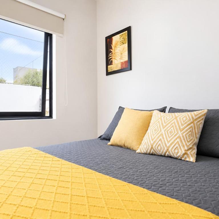 Luz, plantas y dos camas por recámara, Americana - Apartamento de 2 dormitorios - 49