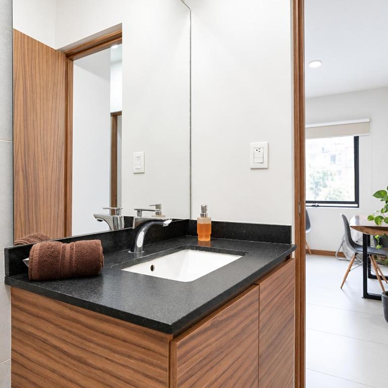 Luz, plantas y dos camas por recámara, Americana - Apartamento de 2 dormitorios - 67