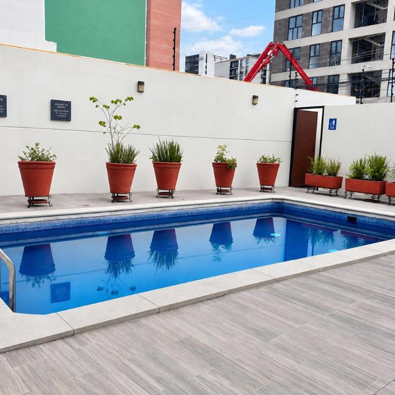 Departamento muy amplio, vista verde y alberca - Apartamento de 2 dormitorios - 45