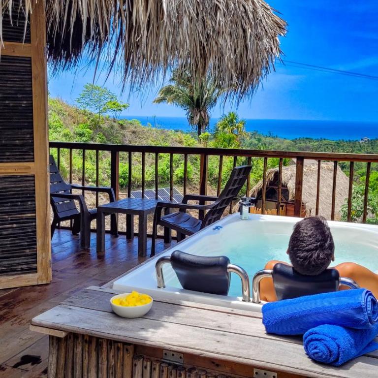 Cabaña Cielva Tayrona Guacamaya Vista al Mar y Jacuzzi Privado - Chalet de 1 dormitorio - 4