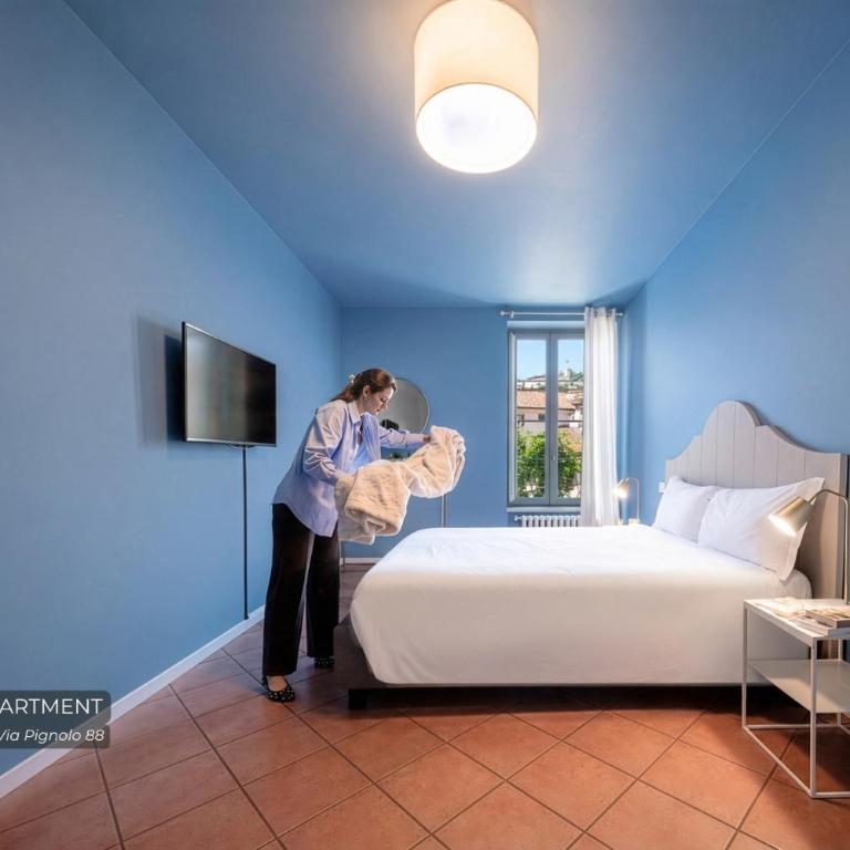 REGO APARTMENTS SAN TOMASO - Boutique Aparthotel with some off-site apartments in a Charming Historic District close to Upper Town - Superior Apartment mit 2 Schlafzimmern und Terrasse - Via Pignolo Nr. 88 - 8