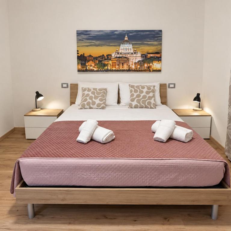NONNA ELISA I Apartment - Cozy & quiet stay, comfortable home in a peaceful residential area, near Battistini Metro A, easy Vatican access & direct connection to Rome city centre - Two-Bedroom Deluxe Apartment - 4