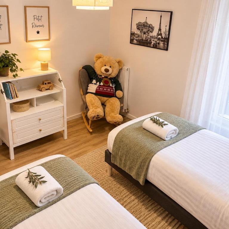 Appart haut standing à 2 min de Disneyland - Apartment mit 2 Schlafzimmern und Terrasse - 11