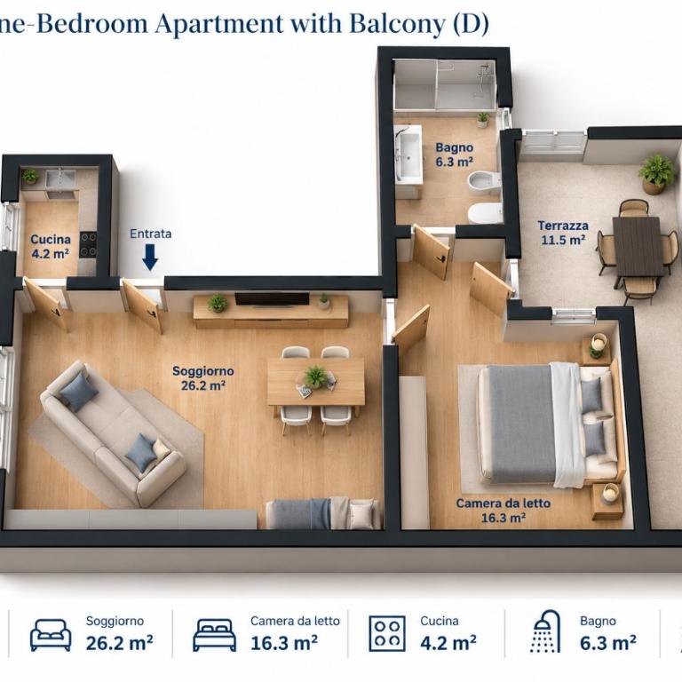 Vento Mare Apartments & Suites - Superior One-Bedroom Apartment with Balcony - 11