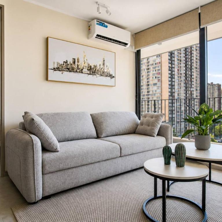Depto. 2 Dormitorio y 2 baños, AC, parking, Ñuñoa - Apartamento - 47