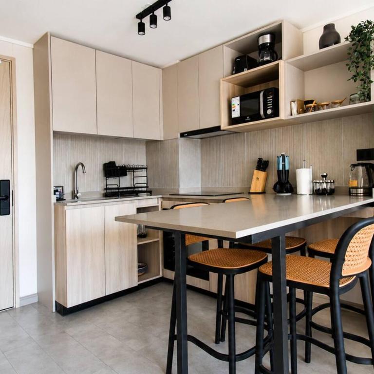 Depto. 2 Dormitorio y 2 baños, AC, parking, Ñuñoa - Apartamento - 53