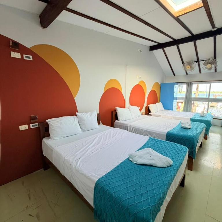 The Yak Lake House Hostal Bacalar Front Lagoon - Adults Only - Standard Familienzimmer - 1