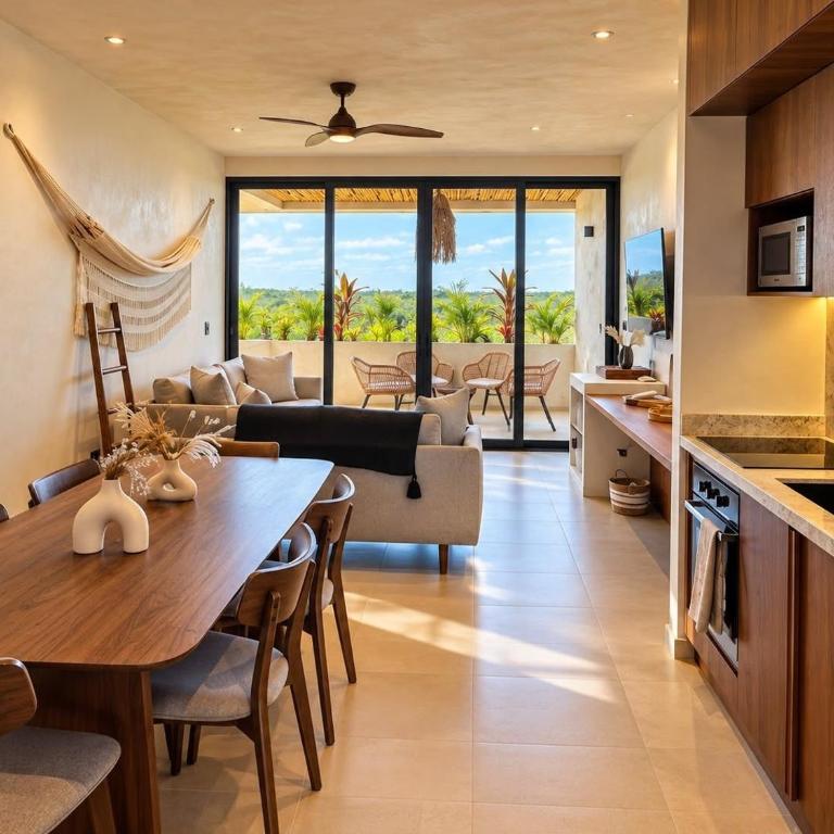 Mayan View Tulum - Two-Bedroom Deluxe Apartment with Garden View - 76
