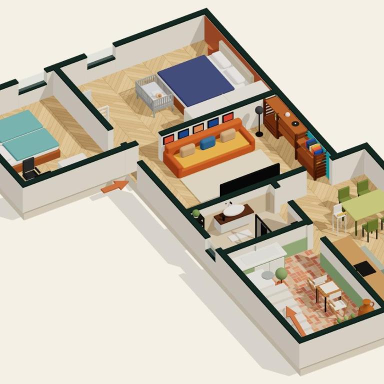 BDS House - Casa con terrazzo nel centro storico - Appartamento con 2 Camere da Letto - 68