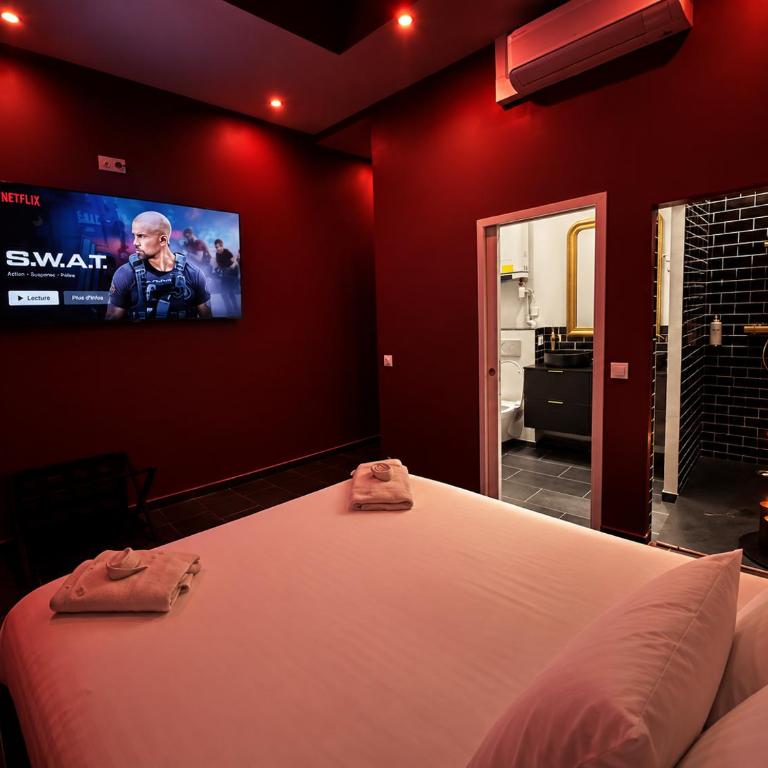 Eaux Spa Rive Droite - Zimmer mit Queensize-Bett und Whirlpool-Badewanne - 7