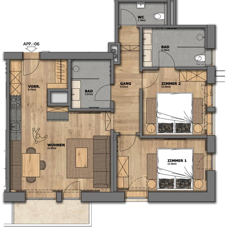 HUGOS CERVOSA ALM - Mountain Lodges - Chalet de 2 dormitorios - 4