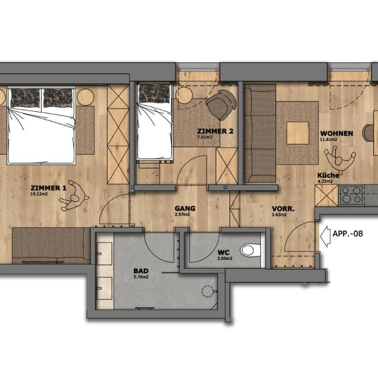 HUGOS CERVOSA ALM - Mountain Lodges - Chalet de 2 dormitorios - 4