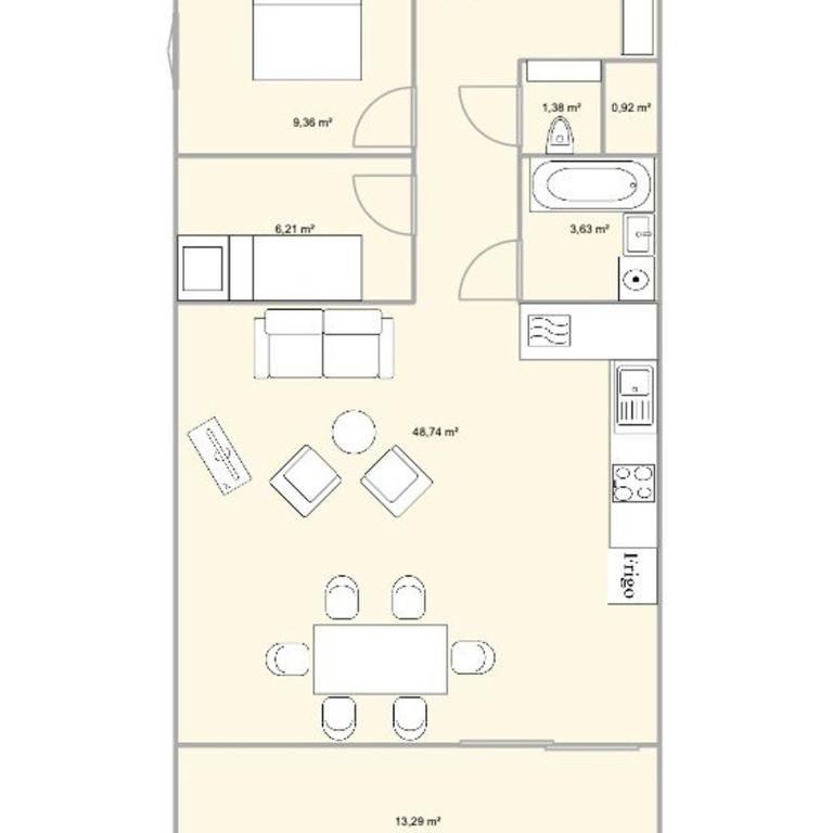 Appartement avec balcon, vue montagne - 6 pers. - Appartamento con 1 Camera da Letto - 2