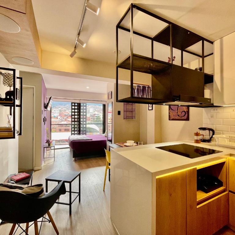Andes loft, vista panorámica y balcón privado - One-Bedroom Apartment - 5
