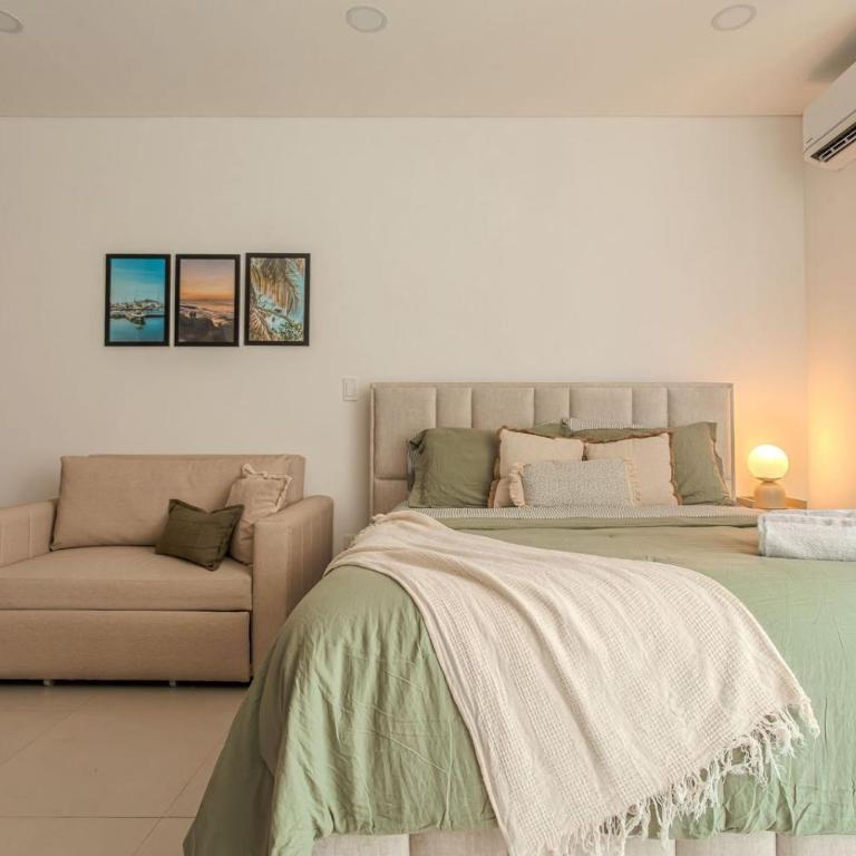 Moderna y Amplio Apto con Balcón a Pasos del Mar - Apartamento de 1 dormitorio - 4