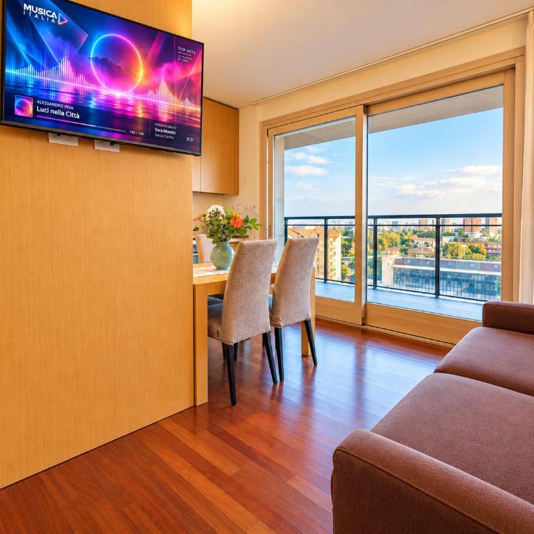 Giax Tower Residences - Pool, Spa & Gym - Multiple Apartments for Families & Groups - 15 Min from Duomo - Appartamento con 1 Camera da Letto, Balcone e Vista Montagna - 13