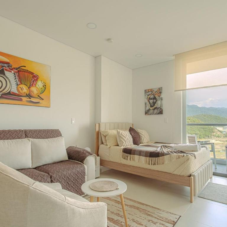 Apartamento de Lujo con Balcón, Piscina y Cerca al Mar - One-Bedroom Apartment - 5