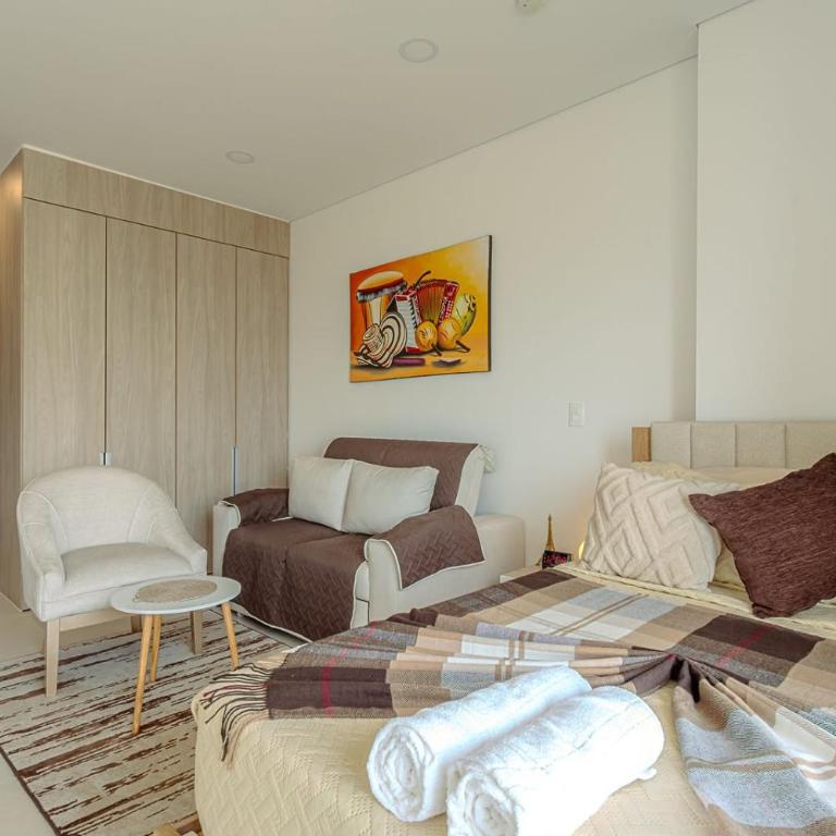 Apartamento de Lujo con Balcón, Piscina y Cerca al Mar - One-Bedroom Apartment - 20