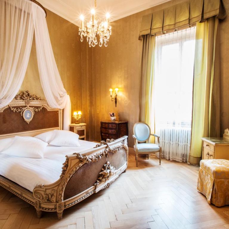 International au Lac Historic Lakeside Hotel - Camera Matrimoniale Belle Époque con Letto a Baldacchino - 6