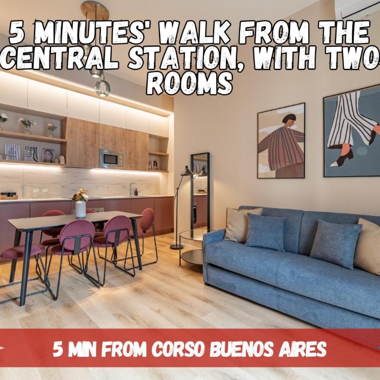 5' from Central Station, with 2 Bedrooms - Appartamento con 2 Camere da Letto e Balcone - 1