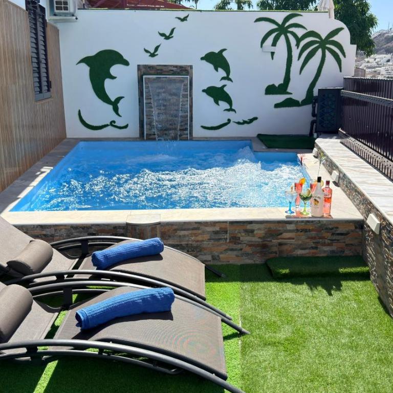 Villas Puerto Rico in front of the shopping center with private heated saltwater pool with jacuzzi function & arcade games - Villa Estándar - 15