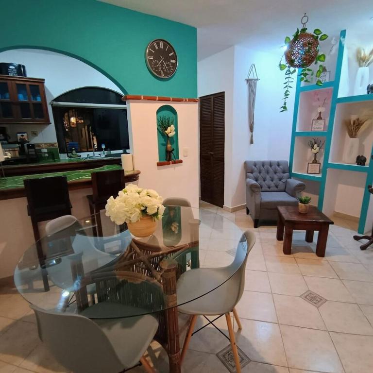 Caribbean Family Escape 2BR Close 5th av and Beach Rooftop hotel - Apartamento de 2 dormitorios con balcón - 6