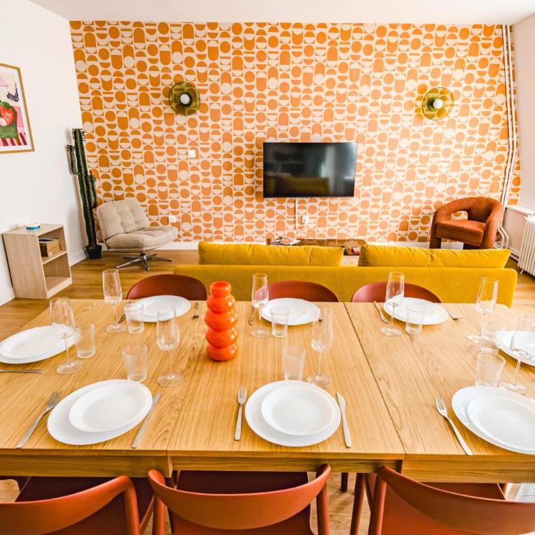 Le Bonbon - 8 couchages - Cœur de Reims - Three-Bedroom Premium Apartment - 12
