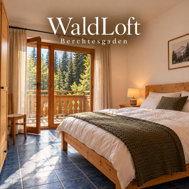 WaldLoft Berchtesgaden - Gemütliche Ferienwohnung am Waldrand - Apartment mit 3 Schlafzimmern und Balkon - 2