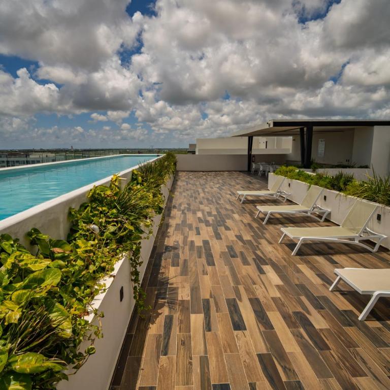 Moderno con diseño de autor en Areka Tower - Two-Bedroom Apartment with Balcony - 50