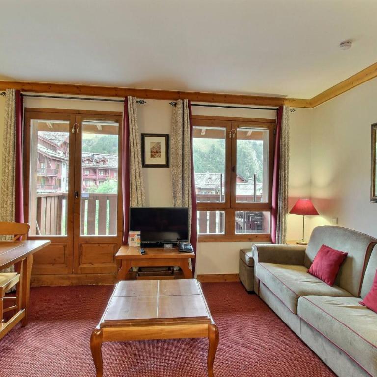 Arc 1950, Appartement 2 chambres Duplex & Cheminée, 6 pers, Vue Montagne, Sauna, Hammam, Jacuzzi, salle de fitness, Piscine intérieure chauffée - Apartment mit 2 Schlafzimmern und Bergblick - 12