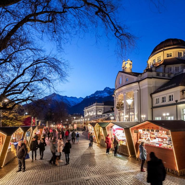 Winterstimmung in Meran - Bergblick - 3 Schlafzimmer für Familien & Freunde - 100 m2 für 6 Gäste - Große Küche & Esstisch für 6 - Restaurants, Altstadt & Weihnachtsmarkt zu Fuß - Privatparkplatz - Bahnhof & Skibus 4 Min - Südtirol Guest Pass inklusive - Appartamento con Vista Montagna - 59