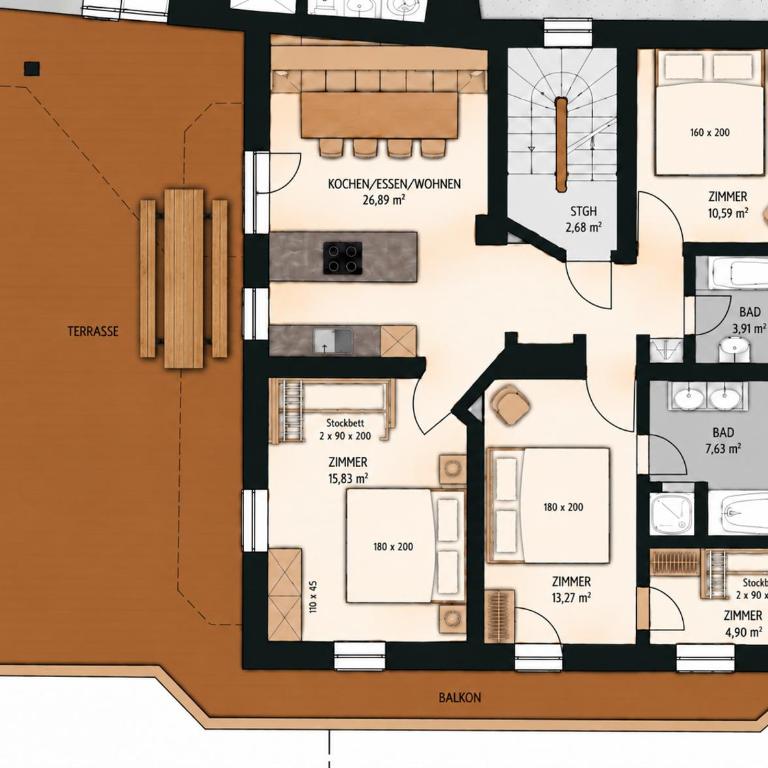 Apartments Hermann Sölden - Apartment mit 3 Schlafzimmern - 24