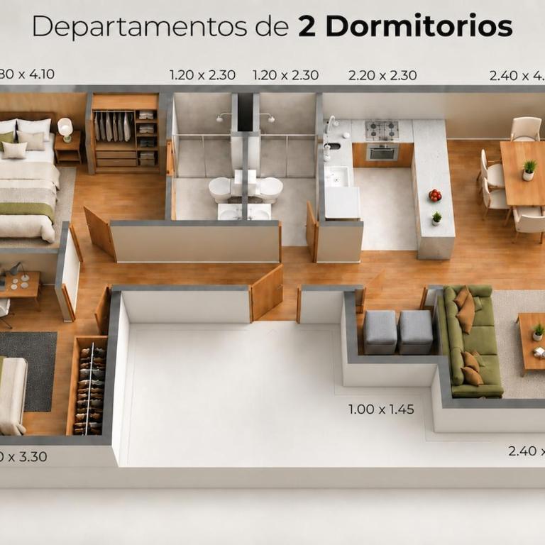 Moderno departamento de 2 hab completo en Surquillo cerca a Miraflores - Apartamento de 2 dormitorios - 16