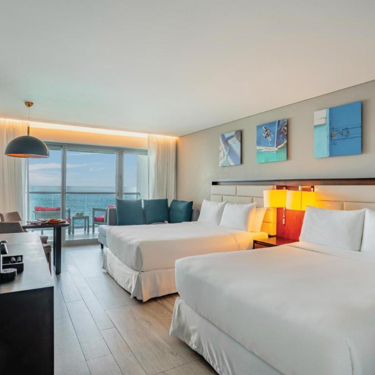 Hilton Vallarta Riviera All-Inclusive Resort,Puerto Vallarta - Habitación estándar con 2 camas grandes y vistas al océano - 1