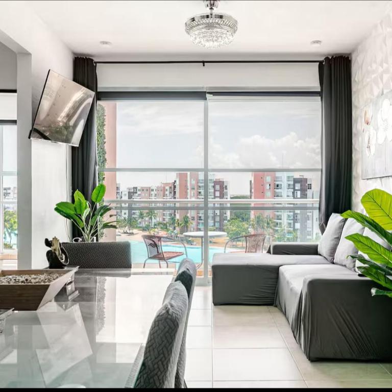 departamento con laguna artificial - Two-Bedroom Apartment - 1